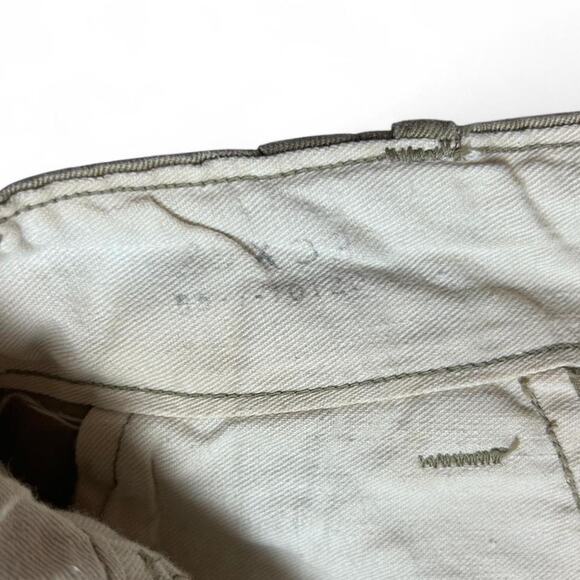 U.S. Army WW2 40s Vintage Khaki Chino Pants Button Fly USA made Trousers 28” - Picture 8 of 8